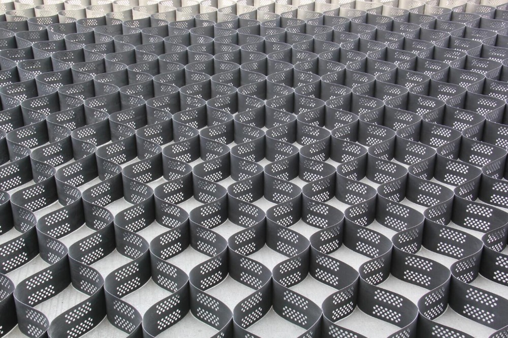 Geocelda de construcción de carreteras flexible de poliéster